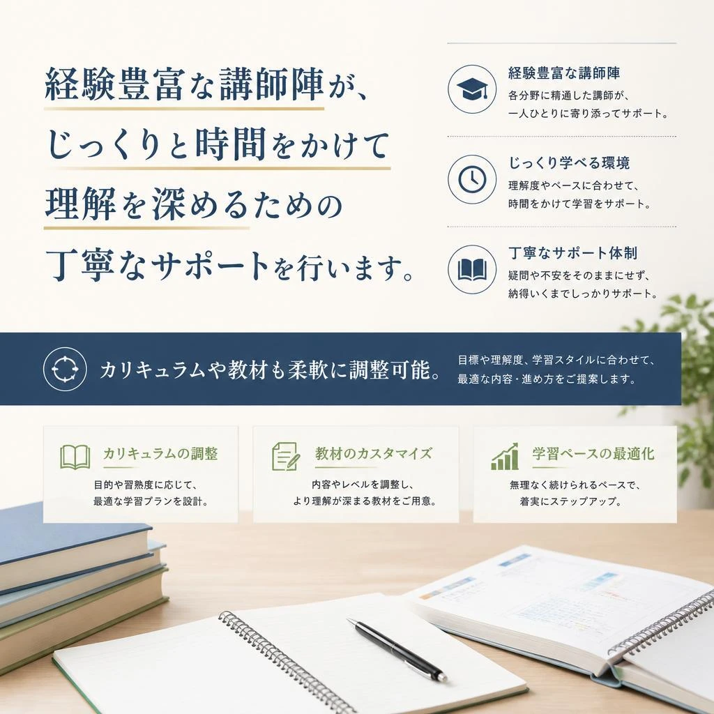 充実した指導サポート