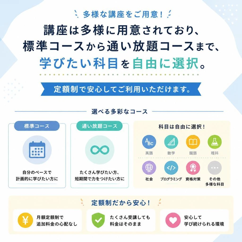 受講可能なコース