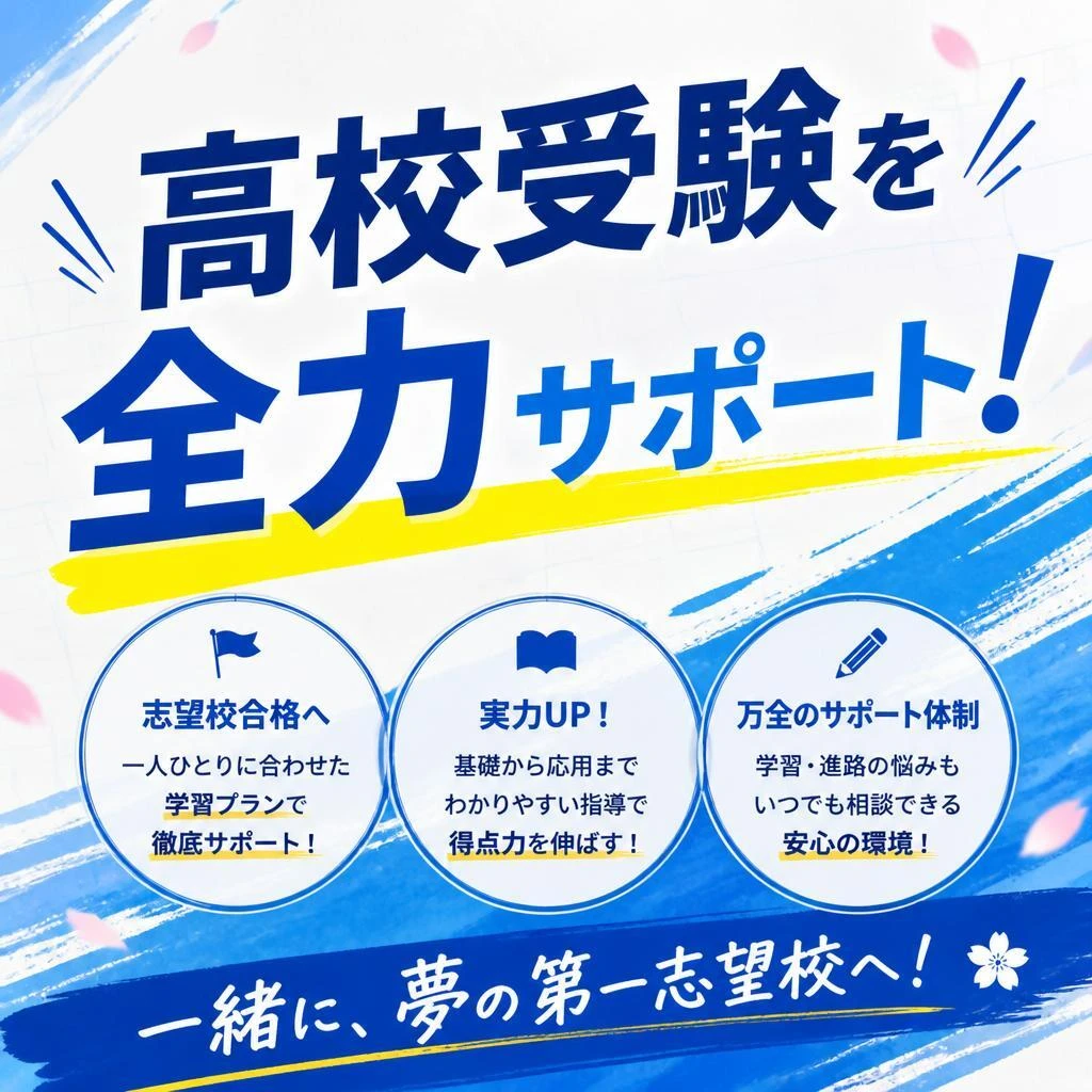 高校受験を全力サポート！
