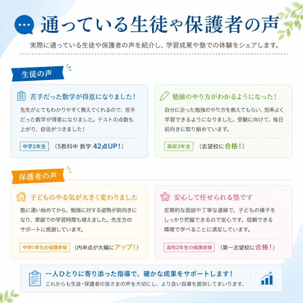 生徒の声