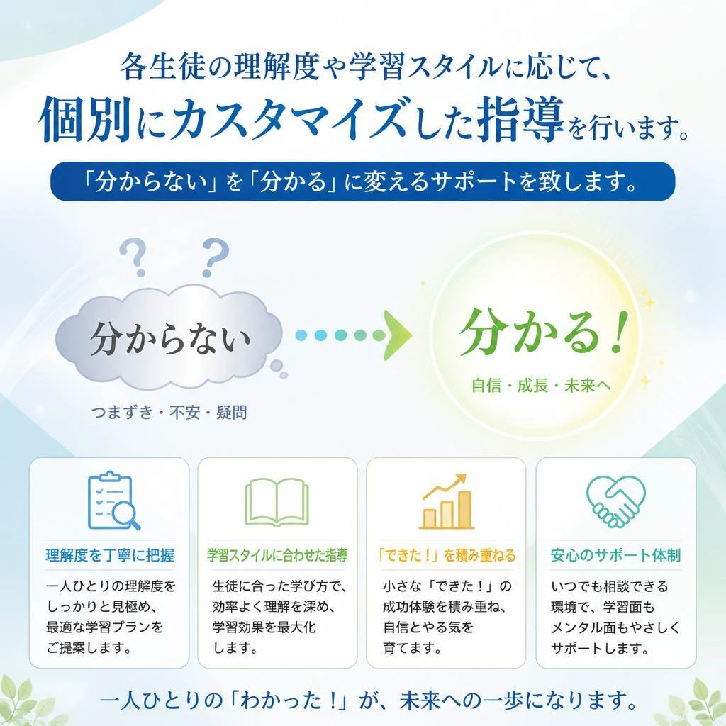 生徒一人ひとりに寄り添った指導