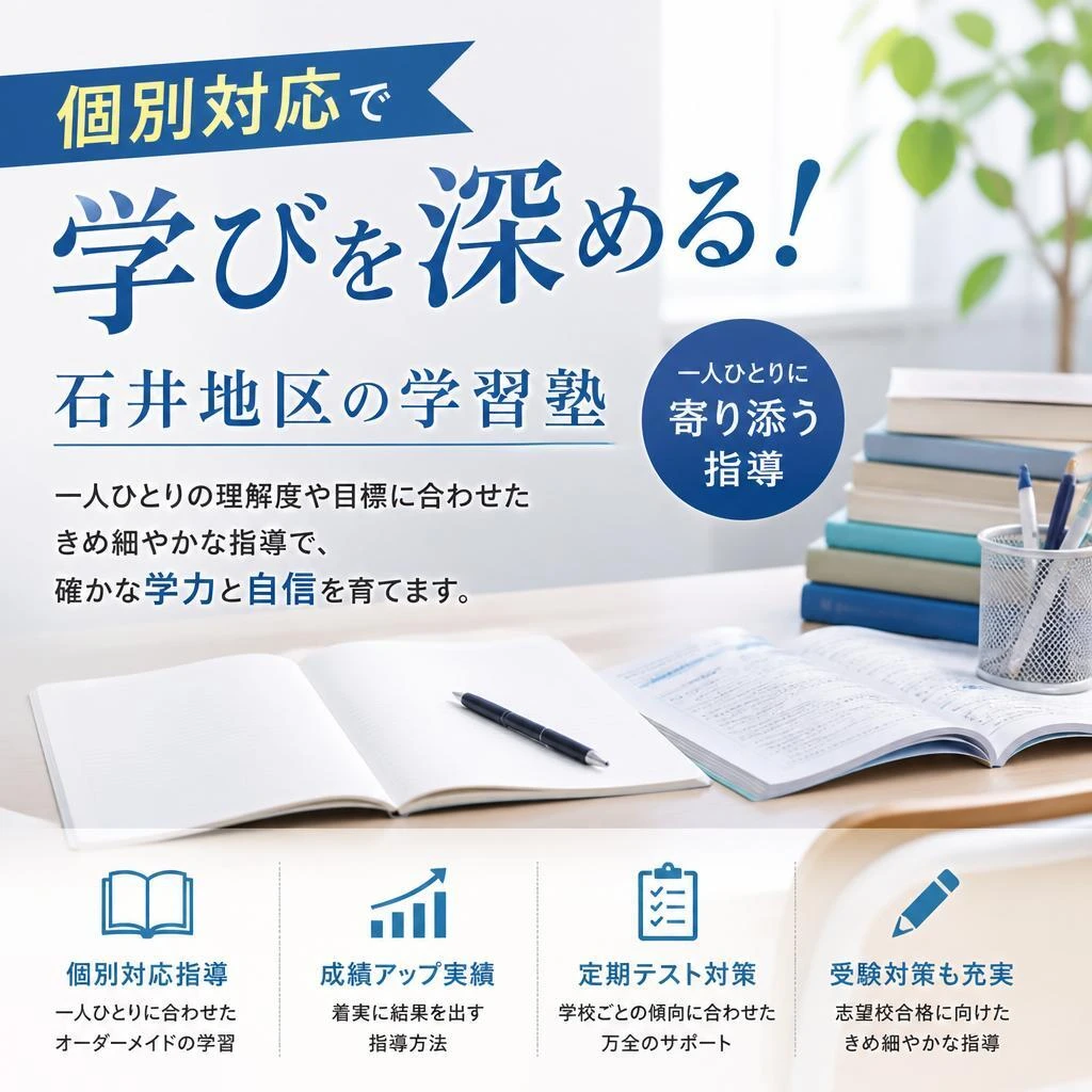 個別対応で学びを深める！石井地区の学習塾