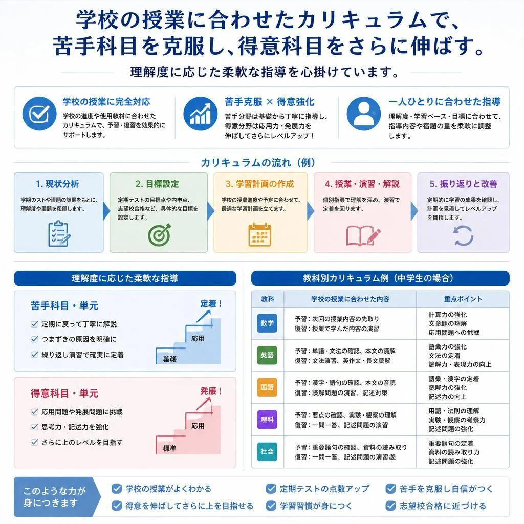 生徒一人ひとりに合わせた指導