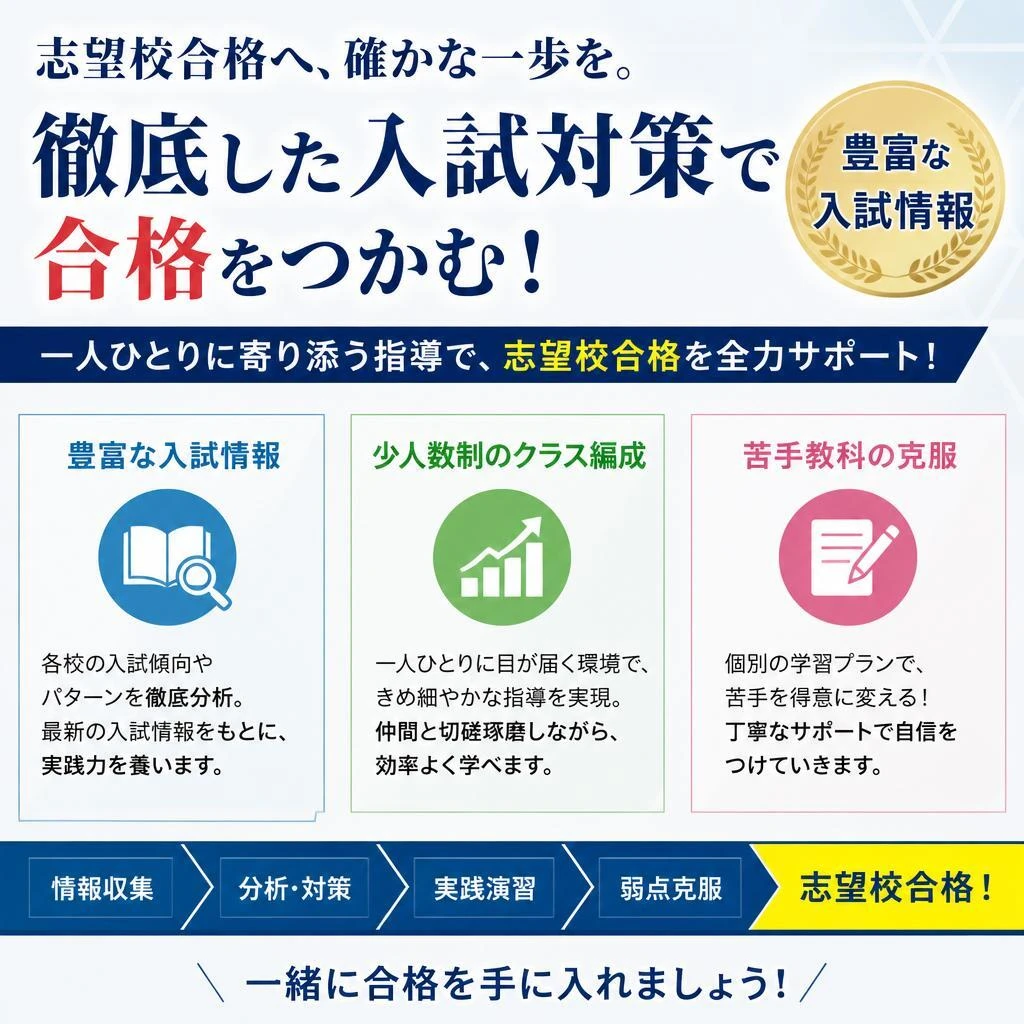 高校受験に向けた徹底した対策