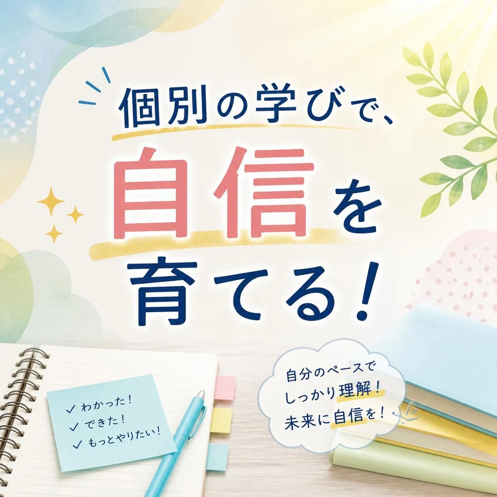 個別の学びで、自信を育てる！